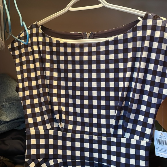 Kate Spade Gingham Dress in Blazer Blue Size XS - Picture 2 of 6